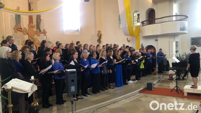 Eine erfolgreiche Premiere legte der Chor Wellenklang in der katholischen Kirche in Weiherhammer hin. Bild: sei