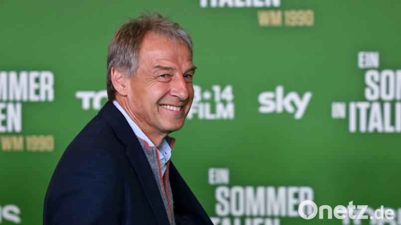 Immer schön positiv: Jürgen Klinsmann spricht über die deutschen WM-Aussichten. (Archivbild) Bild: Sven Hoppe/dpa