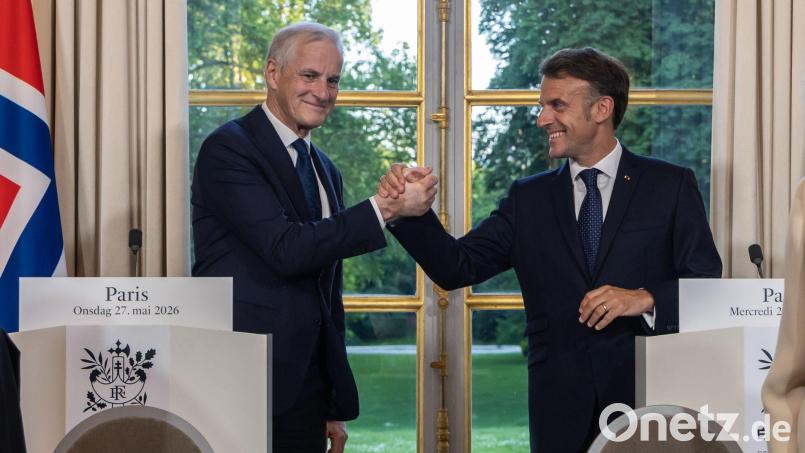 Norwegen rückt unter Frankreichs nuklearen Schutzschirm. Bild: Christophe Petit Tesson/Pool EPA/AP/dpa