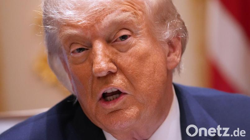 Trump spricht über den aktuellen Stand der Verhandlungen zum Iran-Krieg. Bild: Jacquelyn Martin/AP/dpa