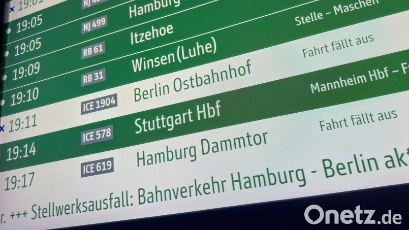 Der Stellwerkausfall bei Lüneburg ist laut Bahn behoben. Der Verkehr zwischen Hamburg und Berlin rollt wieder an. Bild: Bodo Marks/dpa