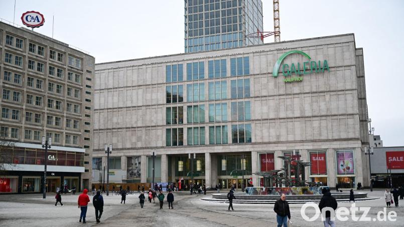 Kaufhauskonzern Galeria: Mit einigen Mieten im Rückstand. (Archivbild) Bild: Sebastian Gollnow/dpa