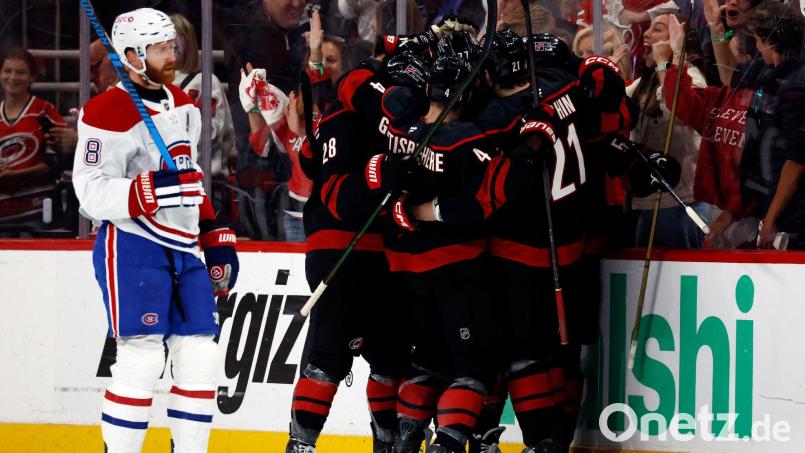 Gleich sechs Mal jubelten die Hurricanes auf dem Weg in die Stanley Cup Finals. Bild: Karl B DeBlaker/AP/dpa