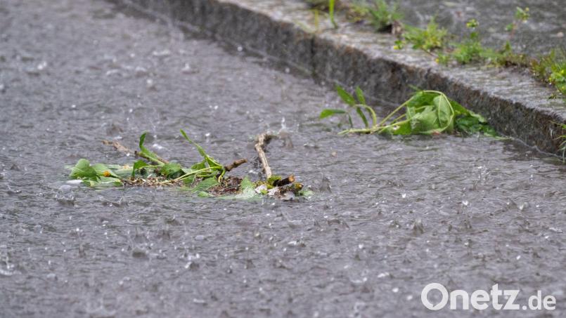 In Bayreuth rückten die Einsatzkräfte wegen des Unwetters mehrfach aus. (Symbolbild) Bild: Pia Bayer/dpa