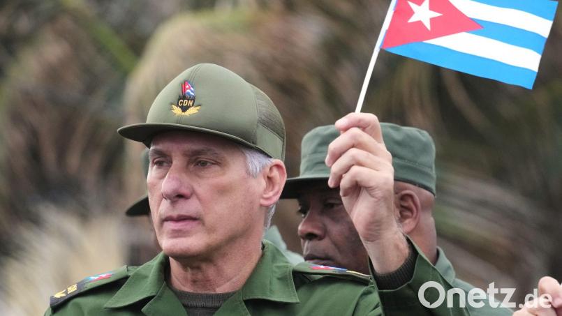 Kubas Präsident Díaz-Canel steht auf einer US-Sanktionsliste (Archivbild). Bild: Ramon Espinosa/AP/dpa