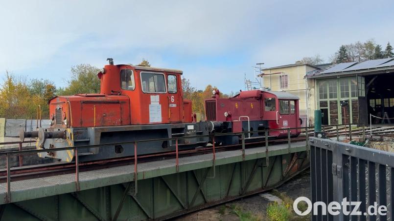 Die große Drehscheibe auf dem Vereinsgelände der Amberger Kaolinbahn gibt dessen Drehscheibenfest seinen Namen: Am Sonntag, 29. Juni, kann man sie auch wieder einmal in Bewegung sehen. Archivbild: Heike Unger