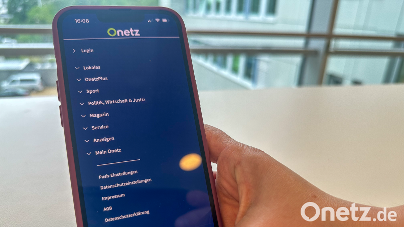 Die neue Naviagtion auf www.onetz.de und in der App Bild: tow