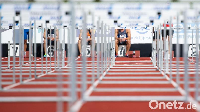 Ja'Kobe Tharp sprintet zum Weltrekord über 110 Meter Hürden. (Archivbild) Bild: Sven Hoppe/dpa