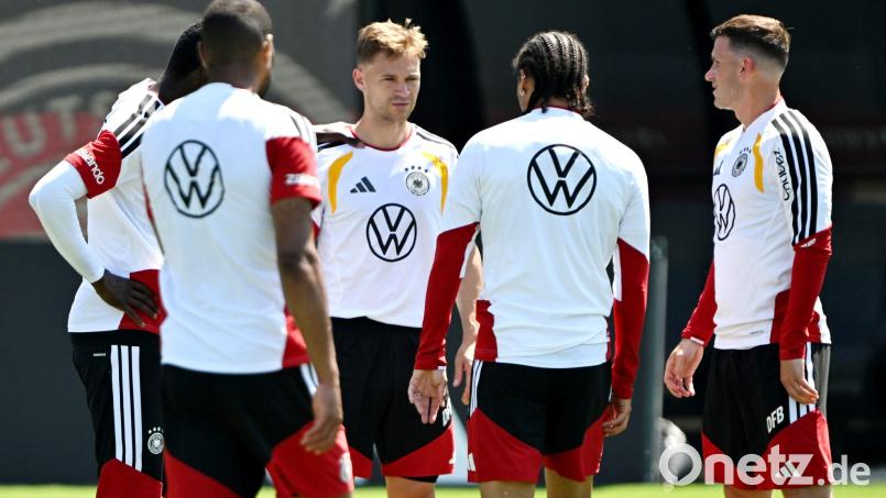 Deutschlands Kapitän Joshua Kimmich im Training vor dem ersten WM-Spiel gegen Curacao. Bild: Federico Gambarini/dpa