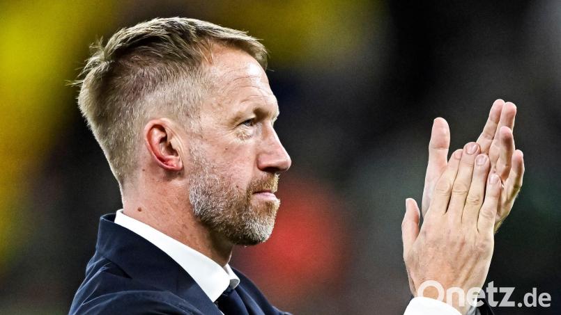 Der schwedische Nationaltrainer Graham Potter sorgte mit einem blutigen Ohr für Fragen. Bild: Martin Fonseca/ZUMA Press Wire/dpa
