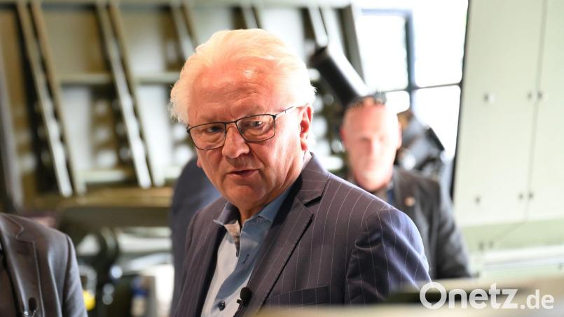 Rheinmetall-Chef Armin Papperger setzt auf autonome Waffensysteme, bei denen aber der Mensch immer das letzte Wort haben soll. Bild: Wolf von Dewitz/dpa