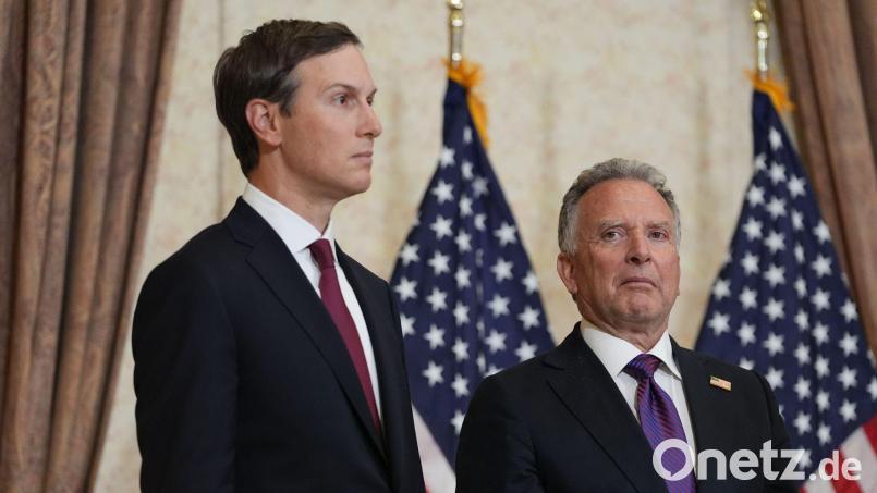 Die US-Unterhändler Witkoff und Kushner sollen laut Berichten Gespräche mit dem Iran aufnehmen. (Archivbild) Bild: Jacquelyn Martin/POOL AP/dpa
