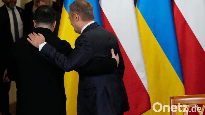Polens Regierungschef Tusk muss bei der Wiederaufbaukonferenz auf Selenskyj verzichten. (Archivbild) Bild: Radek Pietruszka/PAP/dpa
