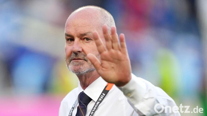 Schottlands Trainer Steve Clarke. Bild: Martin Rickett/PA Wire/dpa