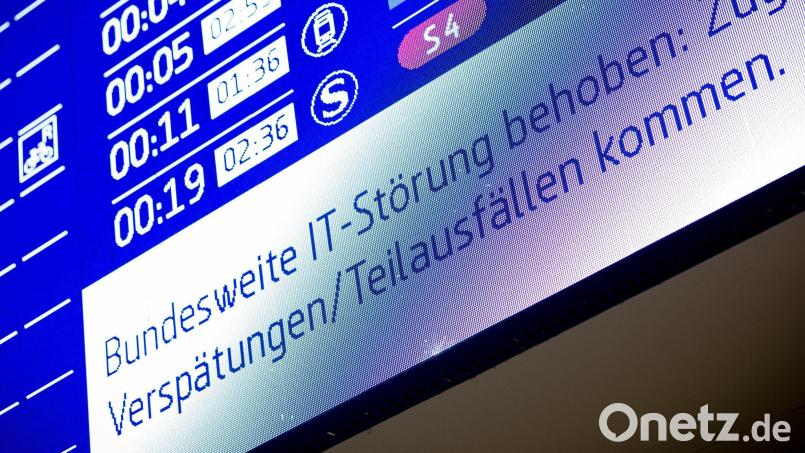 Der Bahnverkehr war wegen einer Funkstörung eingestellt. Bild: Moritz Frankenberg/dpa