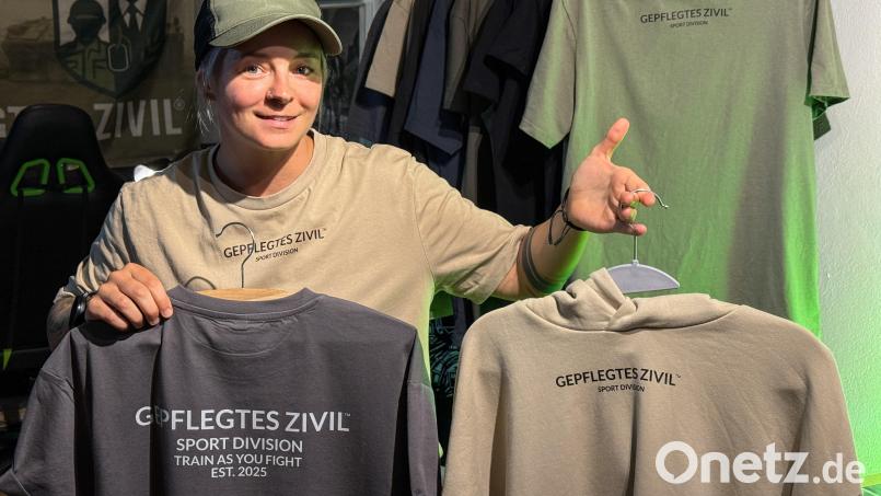 Katharina Fleischmann aus Hirschau ist Soldatin und machte aus dem Bundeswehr-Begriff „Gepflegtes Zivil“ eine Modemarke. Bild: Petra Hartl