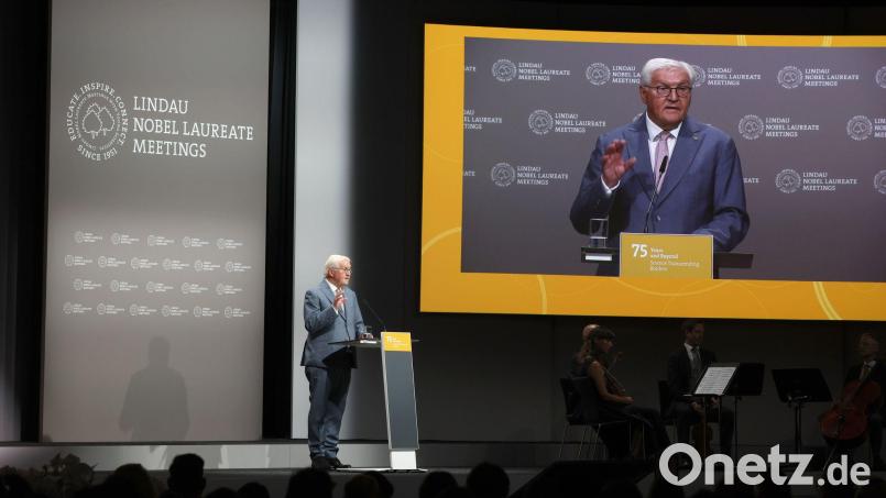 Seit 75 Jahren wird Lindau am Bodensee während der Nobelpreisträgertagung zum Treffpunkt herausragender Wissenschaftler aus der ganzen Welt. Frank-Walter Steinmeier spricht zur Eröffnung. Bild: Karl-Josef Hildenbrand/dpa