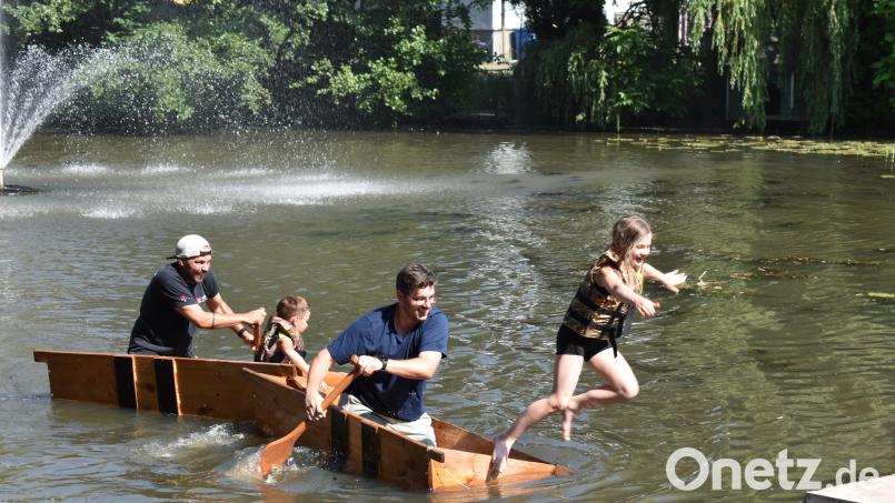 Dieser beherzte Sprung musste sein. Bild: Renate Gradl