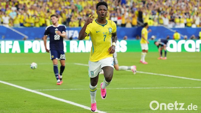 Vinícius Jr. hat ein sehr spezielles Verhältnis zu seiner Großmutter. Bild: Martin Rickett/PA Wire/dpa