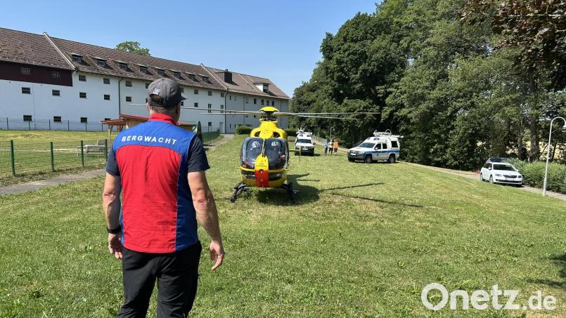 Einsatz beim Kletterunfall bei Auerbach. Bild: Bergwacht Amberg