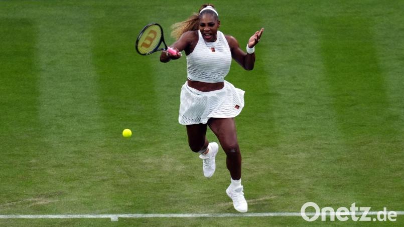 Serena Williams hat sich bei ihrem Einzel-Comeback eine Knieblessur zugezogen. Bild: John Walton/PA Wire/dpa