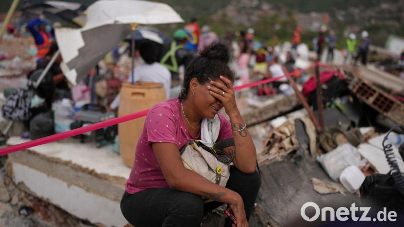 Die Zahl der Toten nach den Erdbeben in Venzuela steigt. Bild: Matias Delacroix/AP/dpa