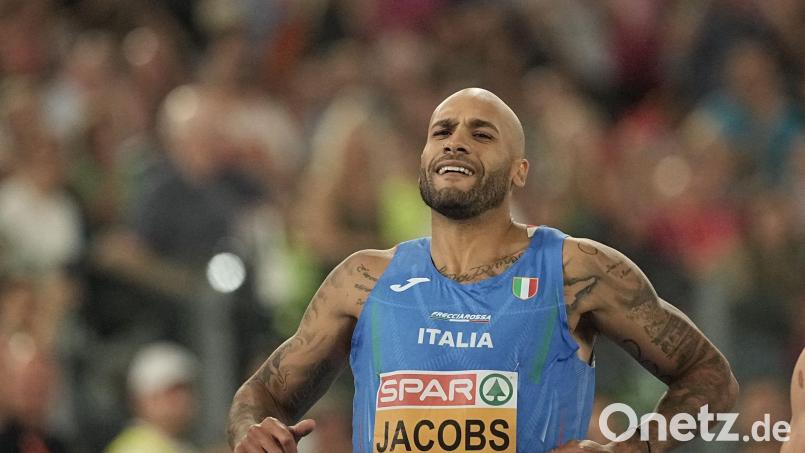 Der Italiener Marcell Jacobs lief beim Meeting in Eisenstadt eine außergewöhnliche 100-Meter-Zeit. (Archivbild) Bild: Michael Kappeler/dpa