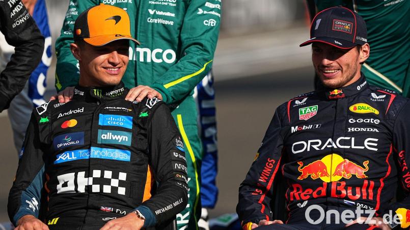 Lando Norris würde es mit Max Verstappen bei McLaren aufnehmen wollen. (Archivbild) Bild: Fatima Shbair/AP/dpa