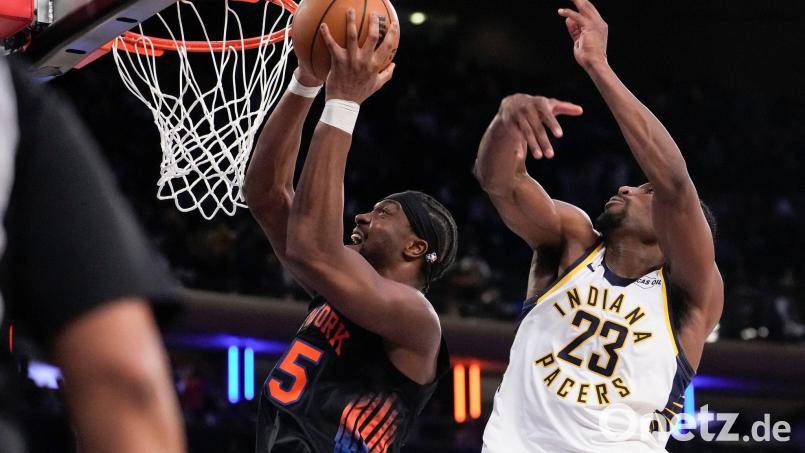 NBA-Champion Ariel Hukporti wechselt von den Knicks nach Philadelphia. (Archivbild) Bild: Yuki Iwamura/AP/dpa