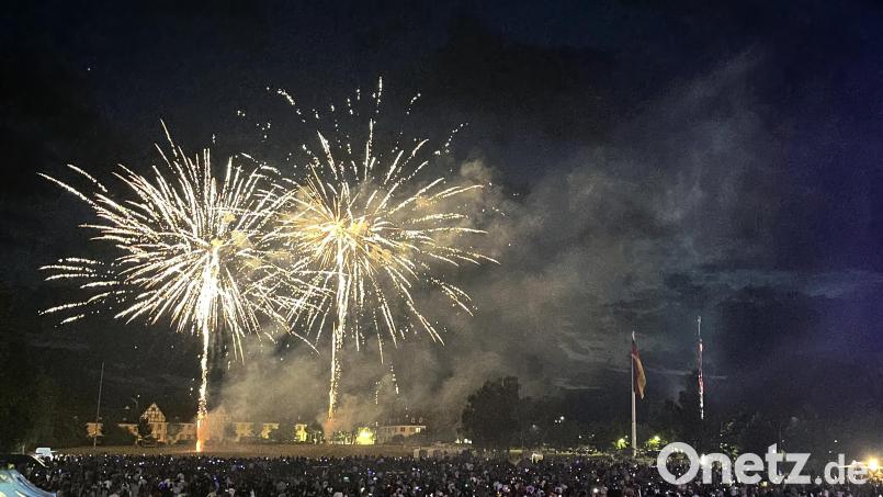 Ein Feuerwerk war der Abschluss des Festes zum amerikanischen Unabhängigkeitstags in Grafenwöhr. Bild: Gerald Morgenstern