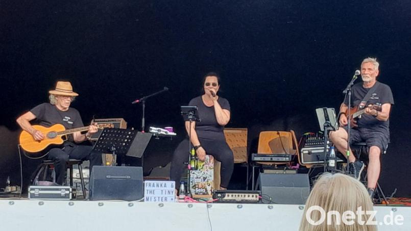 Das Trio "Franka & The Tiny Mister" begeisterte das Publikum mit Rockklassikern. Bild: Sabine Müller