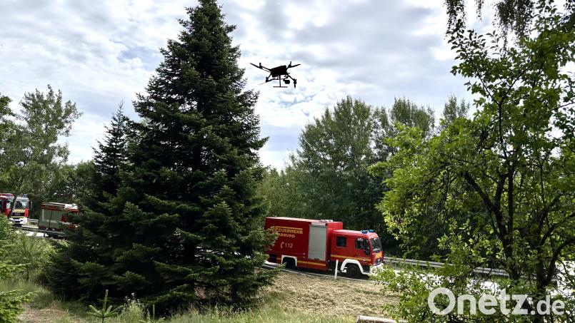 Die Drohne des Landkreises kam bei dem Waldbrand in Windpaißing zum Einsatz. Bild: sbö