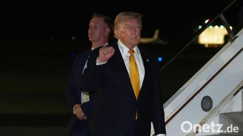US-Präsident Trump stellt einen noch größeren Truppenabzug aus Europa in Aussicht. Bild: Alex Brandon/AP/dpa