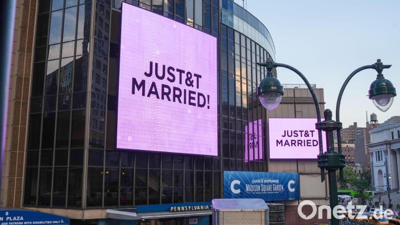 Sängerin Taylor Swift und NFL-Spieler Travis Kelce feierten ihre Hochzeit im Madison Square Garden. (Archivbild) Bild: Ryan Murphy/AP/dpa