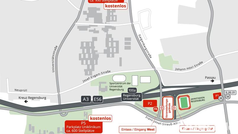 Plan des Jahnstadions. Grafik: Stadtwerk Regensburg GmbH