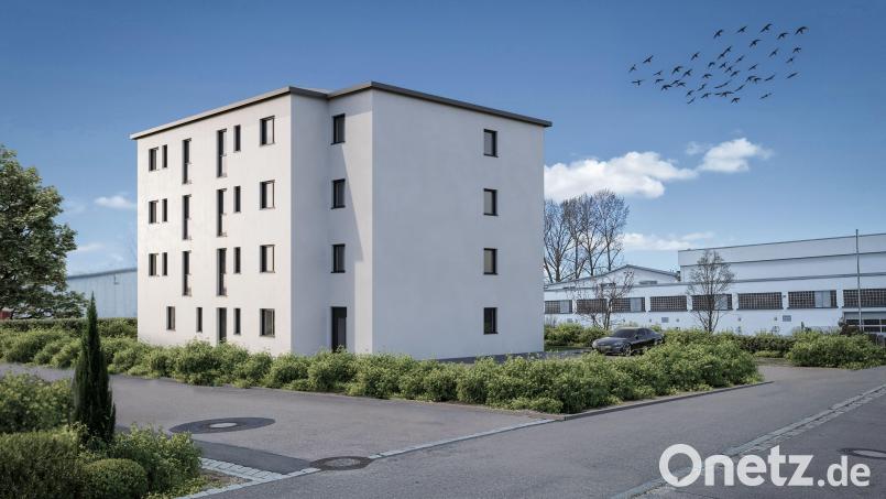 Im Schwandorfer Stadtteil Ettmannsdorf entsteht in der Ettmannsdorfer Straße 46 ein neues Schülerwohnheim, das laut Entwurf so aussehen soll. Bild: Gebr. Donhauser