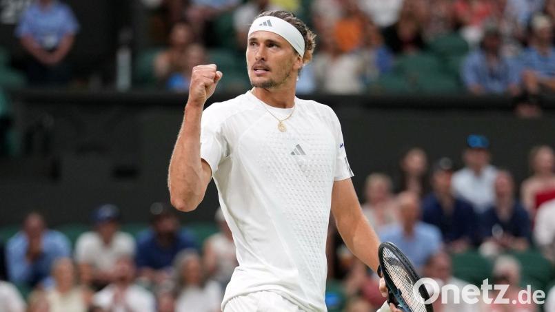 Alexander Zverev steht zum ersten Mal in Wimbledon im Finale. Bild: Kirsty Wigglesworth/AP/dpa