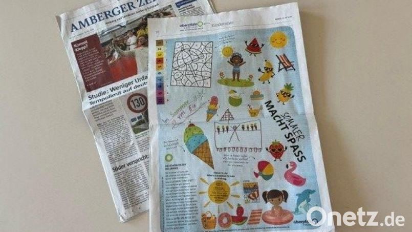 Die Kinderseite in der "Amberger Zeitung" vom 13. Juli haben die Schüler der Klasse 3c der Albert-Schweitzer-Schule Amberg gestaltet. Bild: Heike Unger
