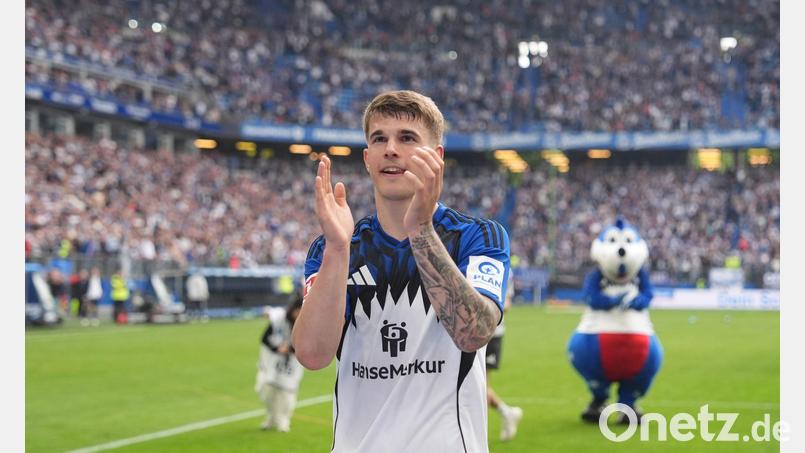 Vom HSV längst verabschiedet: Luka Vuskovic wechselt in England noch den Club. (Archivbild) Bild: Marcus Brandt/dpa