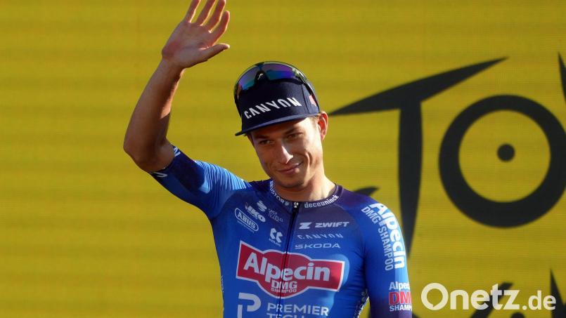 Der belgische Sprinter Jasper Philipsen belegte Platz drei auf der elften Tour-Etappe. (Archivbild) Bild: Thibault Camus/AP/dpa