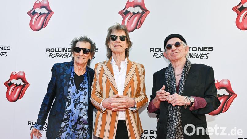 Ronnie Wood (l-r), Mick Jagger und Keith Richards bei der Vorstellung des Albums „Foreign Tongues“ in New York. (Archivbild) Bild: Evan Agostini/Invision/dpa
