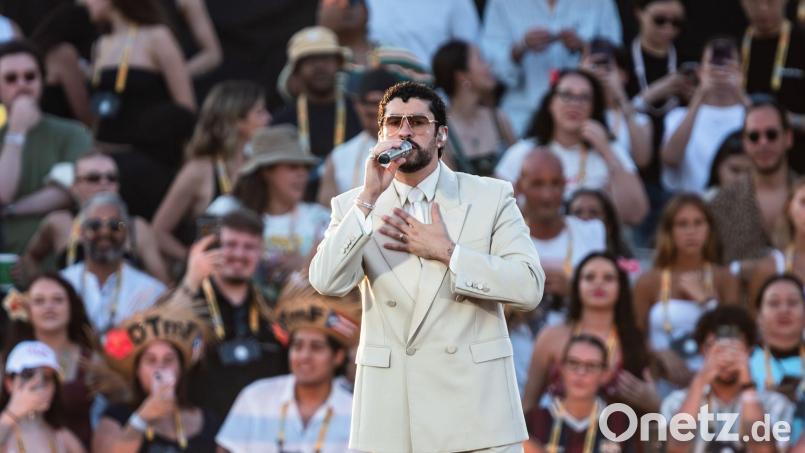 Ein Konzert von Bad Bunny musste wegen eines Hagelschauers abgebrochen werden. Archivbild: Mirko Fava/Tsck/LPS via ZUMA Press Wire/dpa