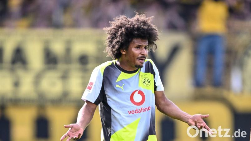 Karim Adeyemi steht unmittelbar vor einem Wechsel zum FC Barcelona. (Archivbild) Bild: Harry Langer/dpa