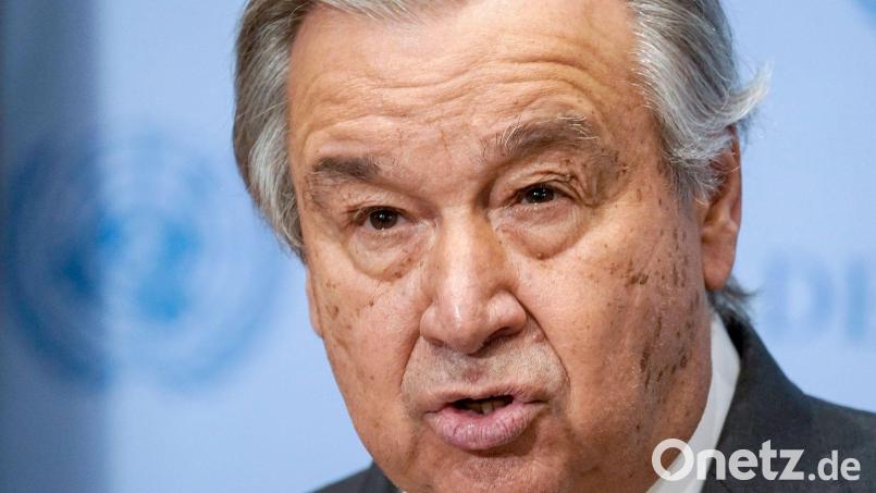 António Guterres ist als erster UN-Generalsekretär seit 15 Jahren in Syrien Bild: John Minchillo/AP/dpa