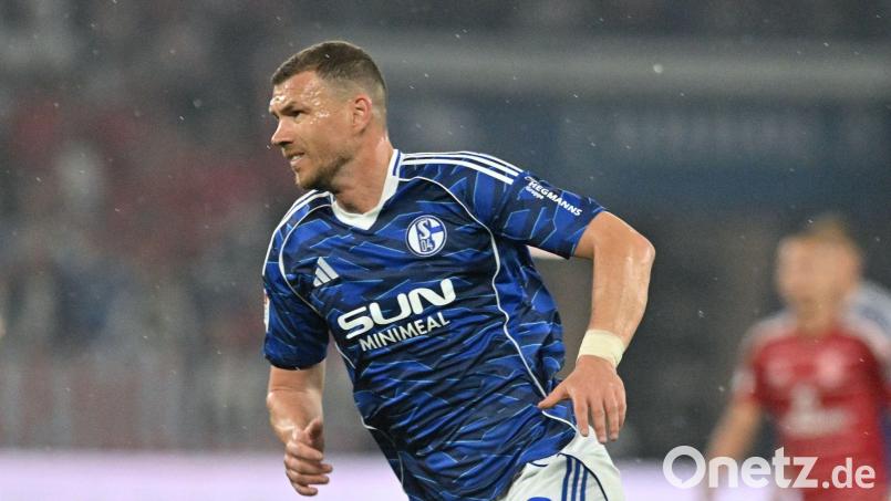 Edin Dzeko soll auch in der Bundesliga für Schalke stürmen. (Archivbild) Bild: Bernd Thissen/dpa