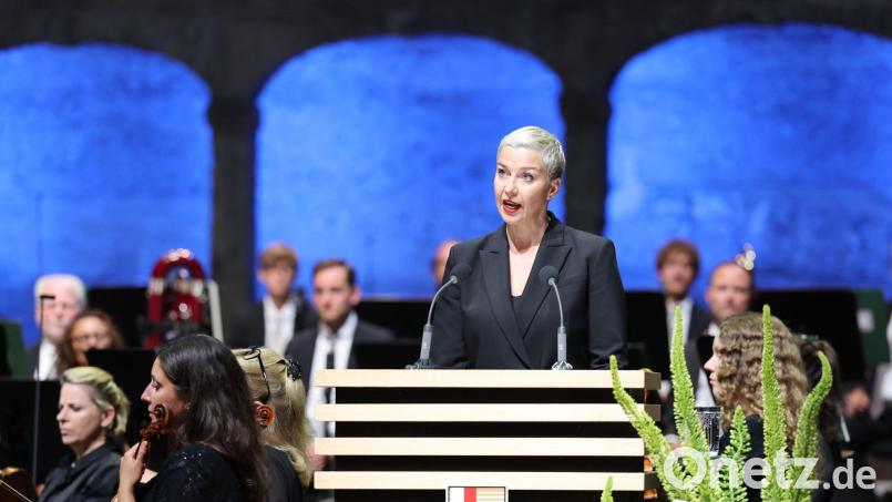 Die Bürgerrechtlerin Maria Kolesnikowa sieht die Demokratien durch den Unwillen zum Zuhören gefährdet. Bild: Franz Neumayr/Land Salzburg/apa/dpa