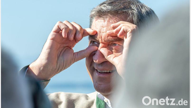 Blick Richtung Kanzleramt? Nein, Kapitel abgeschlossen, sagt Markus Söder. Bild: Peter Kneffel/dpa