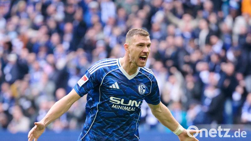 Edin Dzeko will auch in der Bundesliga für Schalke jubeln. (Archivbild) Bild: Bernd Thissen/dpa