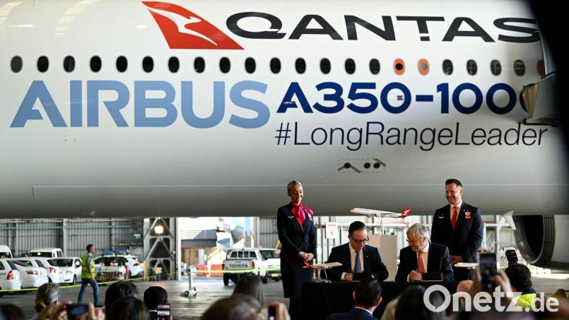 Schon 2022 kündigte Qantas mit „Project Sunrise“ die längsten Nonstop-Flüge der Welt an. (Archivbild) Bild: Bianca De Marchi/AAP/dpa