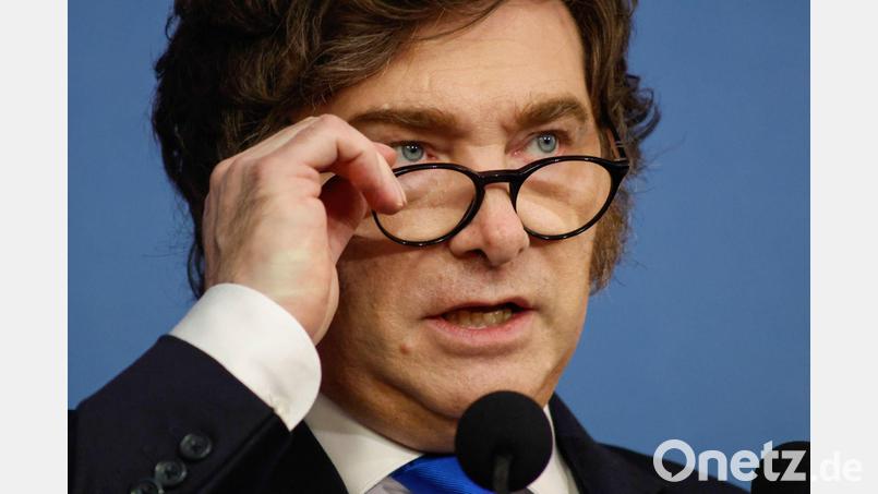 Argentiniens Präsident Javier Milei will mit einem Dekret gegen Ausländer vorgehen, die „Hassbotschaften“ gegen das südamerikanische Land verbreiten. (Archivbild) Bild: Kena Betancur/AP/dpa